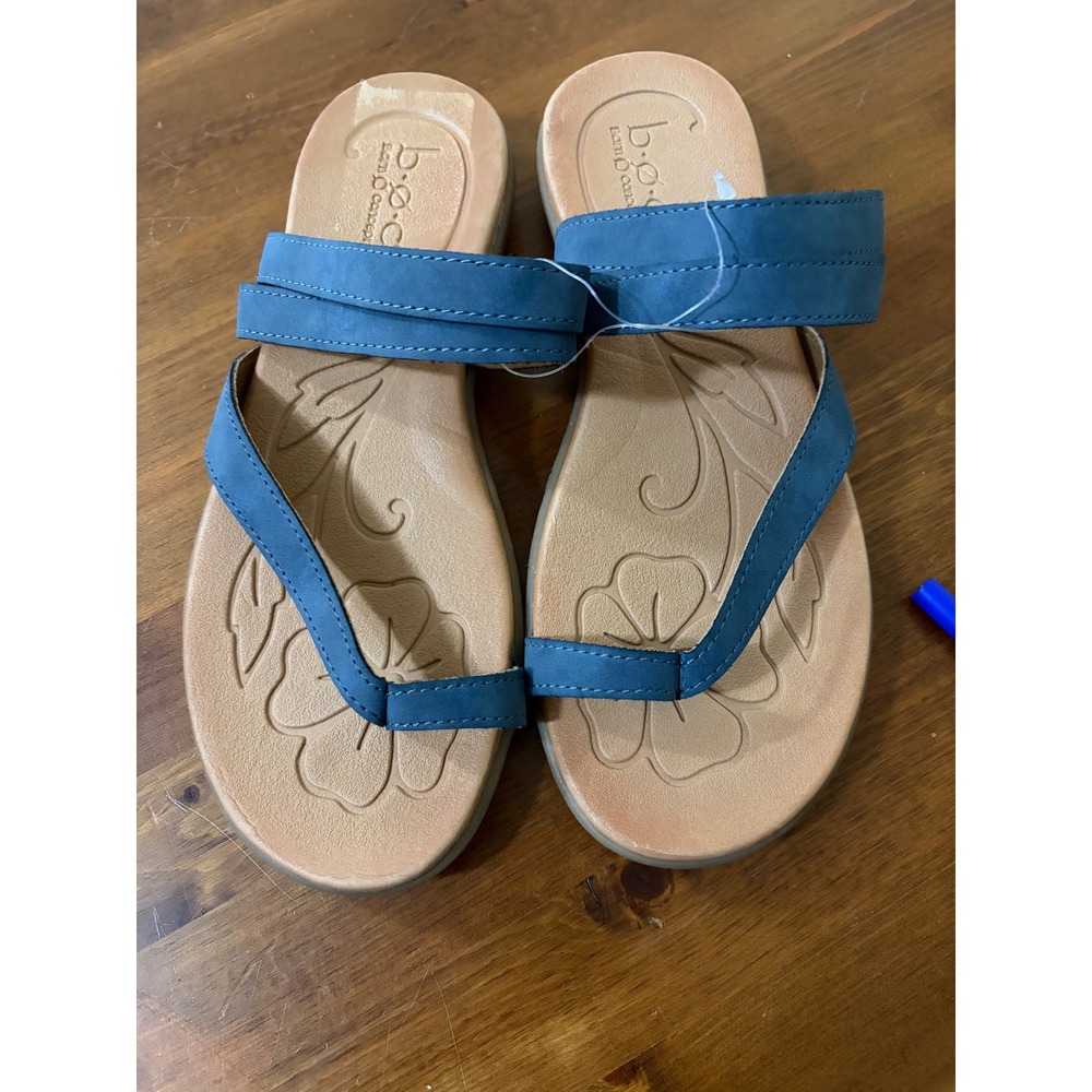 BOC Born Concept Womens Blue Strappy Thong Toe Loop‎ Sandals BC0007554 Size 7M